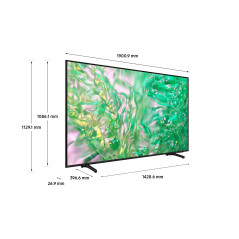 Samsung TV Crystal UHD 4K 85” UE85DU8070UXZT Smart TV Wi-Fi Black 2024, Processore Crystal 4K, 4K Upscaling, AirSlim Design,