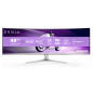 Philips Evnia 8000 49M2C8900L/00 Monitor PC 124,2 cm (48.9") 5120 x 1440 Pixel Dual QHD QDOLED Bianco