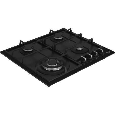 Beko HIYG 64225 SBO piano cottura Nero Da incasso 60 cm Gas 4 Fornello(i)