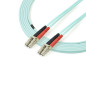 StarTech.com Cavo patch duplex LSZH fibra multimod. 50/125 2 m 10 Gb Aqua LC-LC