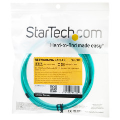 StarTech.com Cavo patch duplex LSZH fibra multimodale 50 125 3 m 10 Gb Aqua LC - LC