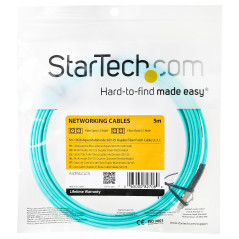 StarTech.com Cavo di rete patch Duplex in fibra ottica multimodale LSZH 50 125 da 10 Gb 5m LC-LC - acqua