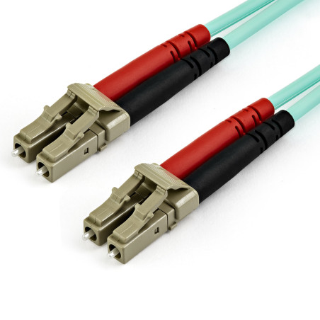 StarTech.com Cavo in fibra ottica multimodale da LC UPC a LC UPC OM4 da 7 m - Fibra LOMMF VCSEL Zipcord da 50 125 µm, Reti 100G