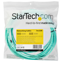 StarTech.com Cavo in fibra ottica multimodale da LC UPC a LC UPC OM4 da 7 m - Fibra LOMMF VCSEL Zipcord da 50 125 µm, Reti 100G