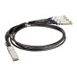 D-Link QSFP+ / 4xSFP+, 1m cavo InfiniBand e in fibra ottica QSFP+ 4 x SFP+ Nero