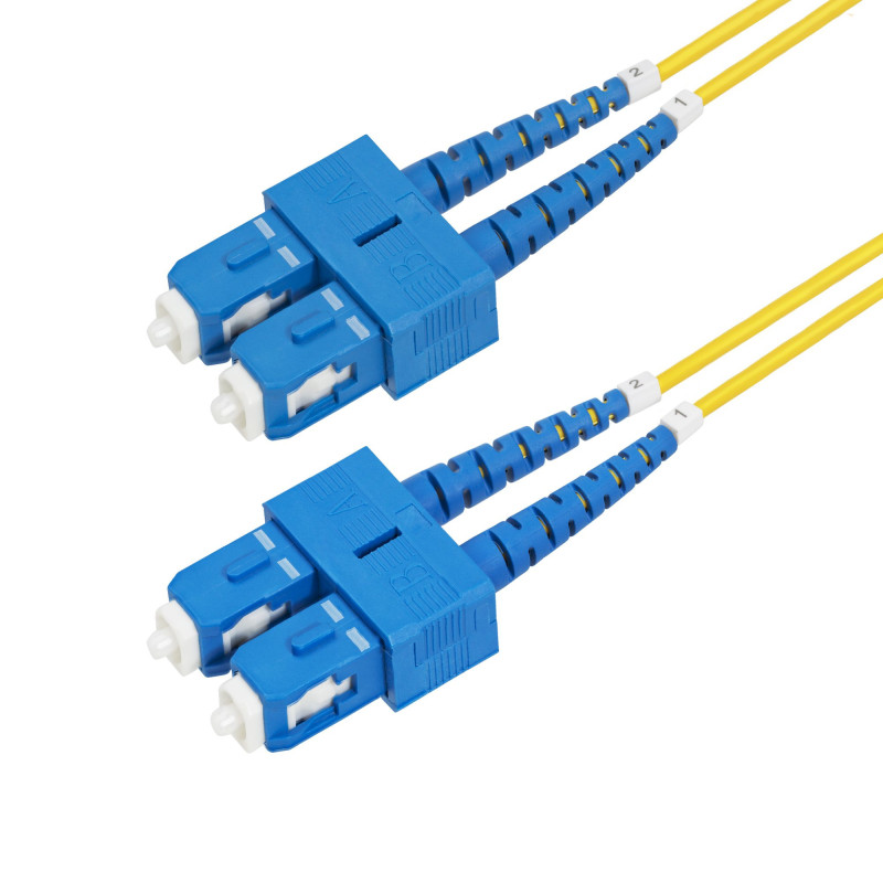 StarTech.com Cavo in fibra ottica duplex monomodale OS2 da SC a SC (UPC) da 30 m, 9/125µm, 40G/100G, Insensibile alla