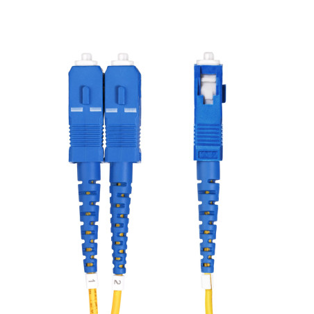 StarTech.com Cavo in fibra ottica duplex monomodale OS2 da LC a SC (UPC) da 30 m, 9/125µm, 100G, Insensibile alla piegatura,