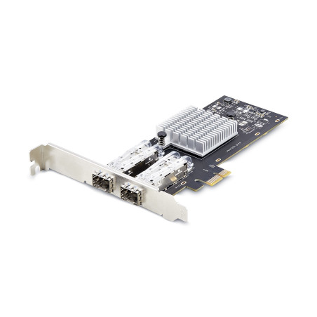 StarTech.com Scheda di Rete SFP GbE a 2 Porte, PCIe 2.1 x1, Intel I210-IS, Controller 1GbE, 1000BASE rame fibra ottica, NIC