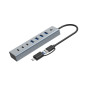 Conceptronic HUBBIES20GP hub di interfaccia USB 3.2 Gen 1 (3.1 Gen 1) Type-C 5000 Mbit/s Grigio