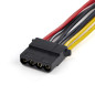 StarTech.com Cavo sdoppiatore di alimentazione da SATA a LP4 - Cavo splitter a 4 pin da LP4 a doppio cavo SATA - Rivestimento