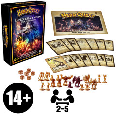 Hasbro Gaming Avalon Hill HeroQuest, pack delle imprese La Profezia di Telor, dai 14 anni in su, da 2 a 5 giocatori, richiede