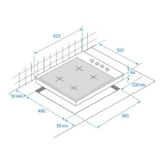 Beko HIGG641C3SX Acciaio inox Da incasso 60 cm Gas 4 Fornello(i)