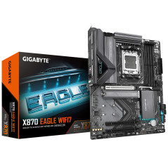 GIGABYTE X870 EAGLE WIFI7 Scheda Madre - Supporta CPU AMD Ryzen 9000, 14+2+2 fasi VRM, fino a 8000MHz DDR5 (OC), 1xPCIe 5.0 +