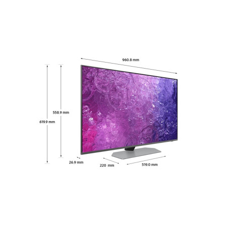 Samsung Series 9 TV QE43QN90CATXZT Neo QLED 4K, Smart TV 43" Processore Neural Quantum 4K, Dolby Atmos e OTS Lite, Carbon