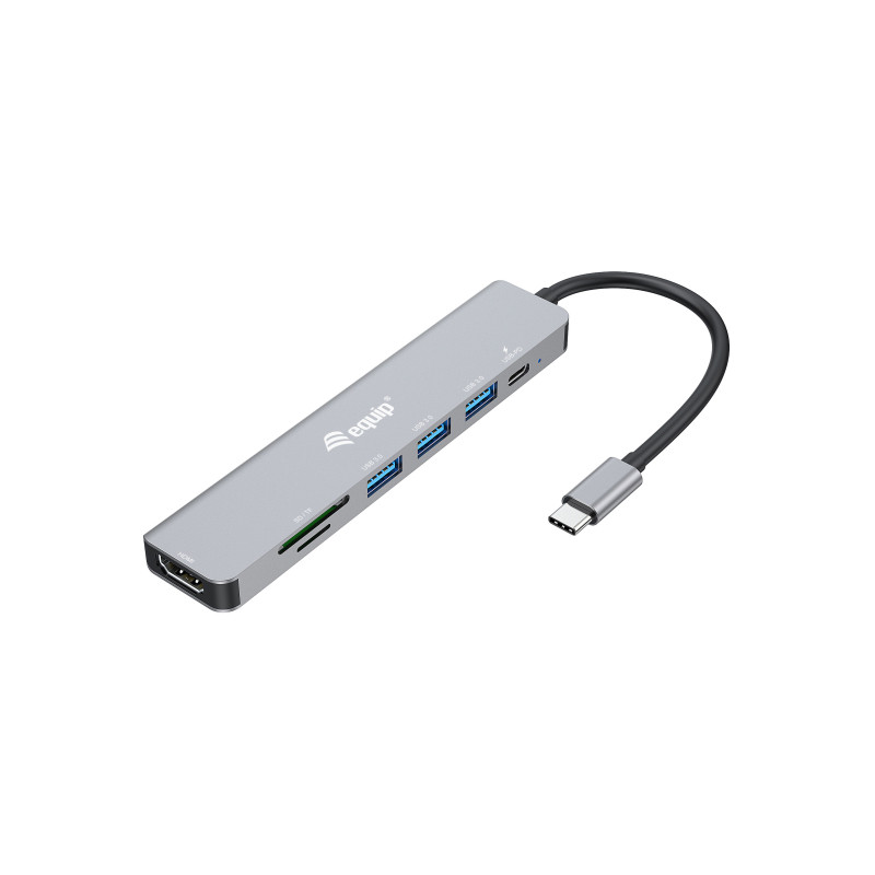 Equip 133494 replicatore di porte e docking station per laptop Cablato USB 3.2 Gen 1 (3.1 Gen 1) Type-C Argento