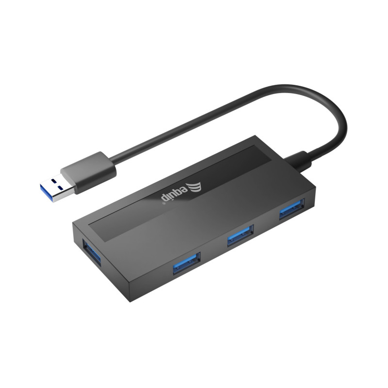 Equip 128956 hub di interfaccia USB 3.2 Gen 1 (3.1 Gen 1) Type-A 5000 Mbit/s Nero