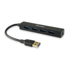 Equip 128953 hub di interfaccia USB 3.2 Gen 1 (3.1 Gen 1) Type-A 5000 Mbit s Nero