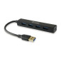 Equip 128953 hub di interfaccia USB 3.2 Gen 1 (3.1 Gen 1) Type-A 5000 Mbit/s Nero