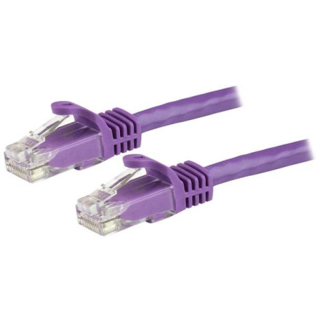 StarTech.com Cavo patch CAT6 da 7,5 m - Filo di rame al 100% - Connettore antistrappo - Viola