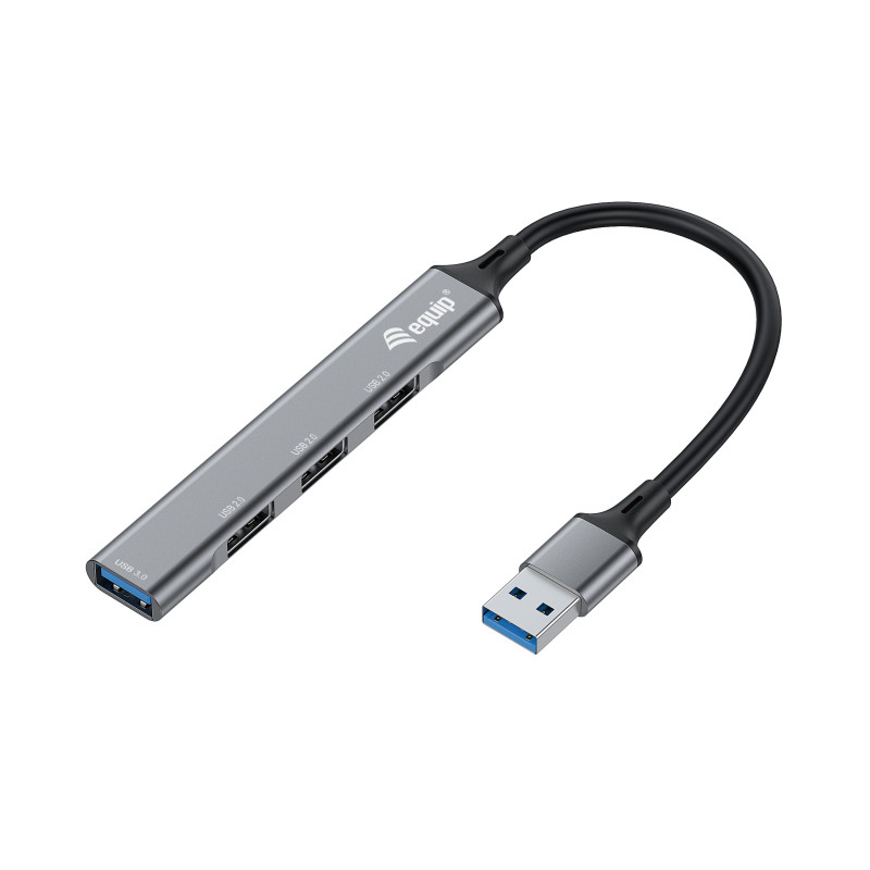 Equip 128960 hub di interfaccia USB 3.2 Gen 1 (3.1 Gen 1) Type-A 5000 Mbit/s Nero, Grigio