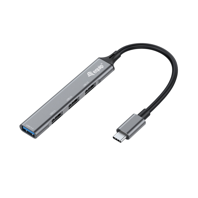 Equip 128961 hub di interfaccia USB 3.2 Gen 1 (3.1 Gen 1) Type-C 5000 Mbit/s Nero, Grigio