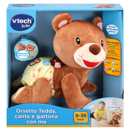 VTech Baby Orsetto Teddy, canta e gattona con me