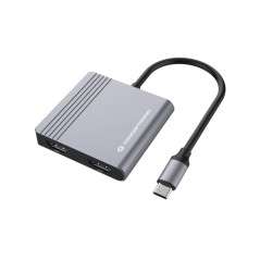 Conceptronic DONN13G replicatore di porte e docking station per laptop Cablato USB 3.2 Gen 1 (3.1 Gen 1) Type-C Grigio