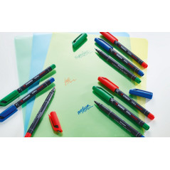 STABILO OHPen universal permanent, 4 Pack marcatore permanente Tipo di punta Nero, Blu, Verde, Rosso 4 pz