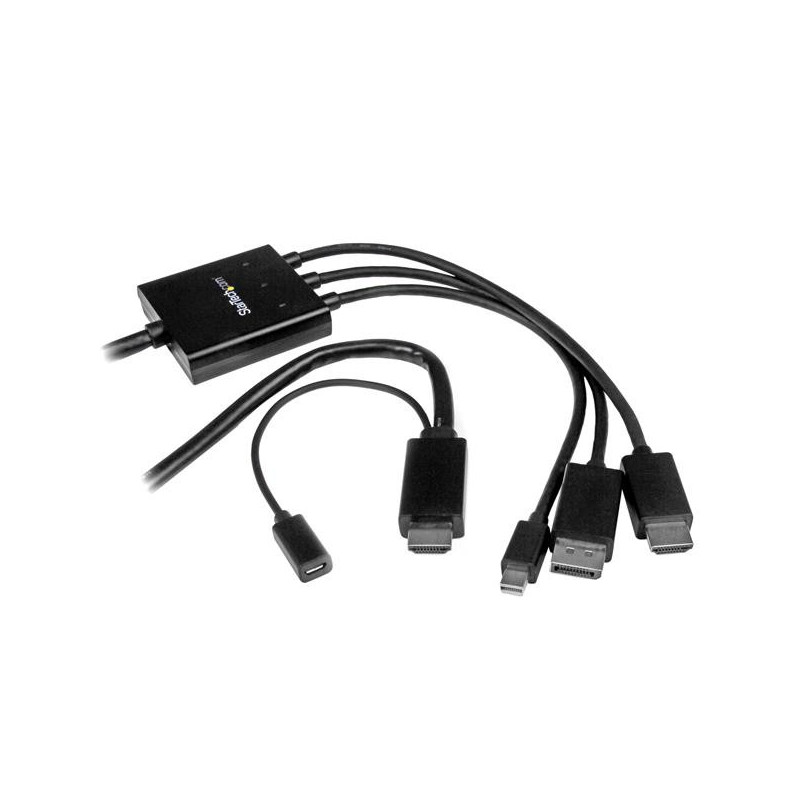 StarTech.com Cavo convertitore HDMI, DisplayPort o mini DisplayPort a HDMI - Adattatore DP e mDP a HDMI da 2m