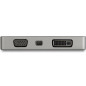 StarTech.com Adattatore video multiporta USB-C portatile 5-in-1 - 4K 60Hz UHD USB tipo C a HDMI 2.0, Mini DisplayPort, VGA o