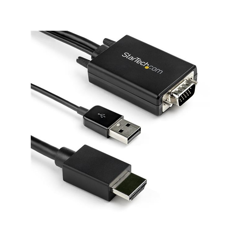 StarTech.com Cavo adattatore convertitore da VGA a HDMI da 3 m - Alimentazione USB - 1080p