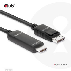 CLUB3D CAC-1087 cavo e adattatore video 3 m DisplayPort HDMI Nero