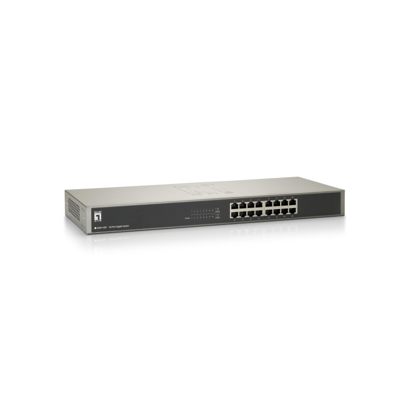 LevelOne GSW-1657 switch di rete Non gestito Gigabit Ethernet (10/100/1000) Nero, Grigio