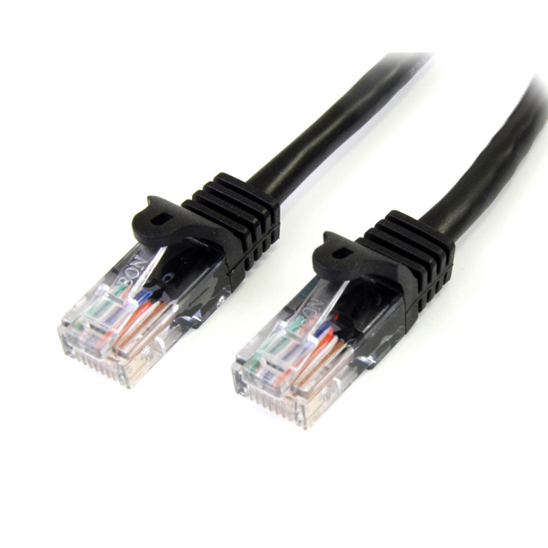 StarTech.com Cavo di rete CAT 5e - Cavo Patch Ethernet RJ45 UTP Nero da 2m antigroviglio