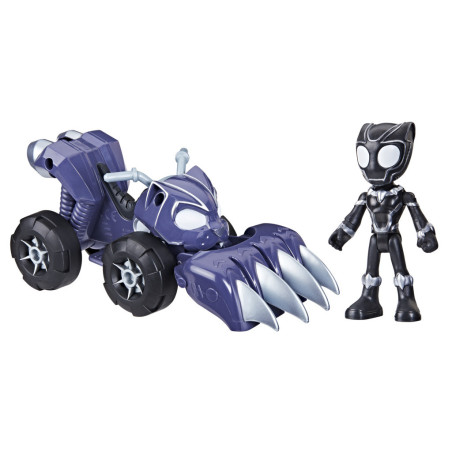 Marvel Spidey e I Suoi Fantastici Amici, set Black Panther Panther Patroller, action figure con veicolo e accessorio,