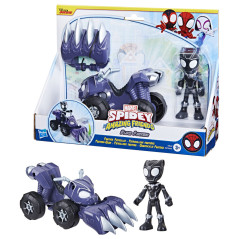 Marvel Spidey e I Suoi Fantastici Amici, set Black Panther Panther Patroller, action figure con veicolo e accessorio,