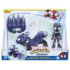 Marvel Spidey e I Suoi Fantastici Amici, set Black Panther Panther Patroller, action figure con veicolo e accessorio,