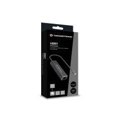 Conceptronic ABBY14B replicatore di porte e docking station per laptop Cablato USB 3.2 Gen 1 (3.1 Gen 1) Type-C Grigio