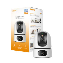 Imou Ranger DUAL 3K(3MP+3MP) Telecamera WiFi Interno con Doppia Lente, 360°PTZ Telecamera da Interno, Rilevamento Umano,