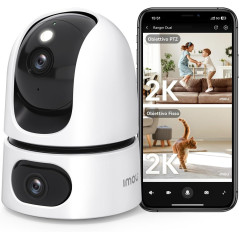 Imou Ranger DUAL 3K(3MP+3MP) Telecamera WiFi Interno con Doppia Lente, 360°PTZ Telecamera da Interno, Rilevamento Umano,