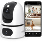 Imou Ranger DUAL 3K(3MP+3MP) Telecamera WiFi Interno con Doppia Lente, 360°PTZ Telecamera da Interno, Rilevamento Umano,