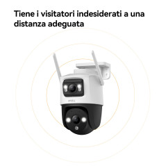 Imou Crusier DUAL 2K (3MP+3MP) Telecamera Wi-Fi Esterno Doppio Obiettivo, 360°PTZ Videocamera Sorveglianza Esterno con Visione