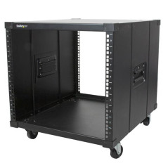 StarTech.com Server Rack a 4 Montanti 9U Open Frame, Armadio Rack di Rete 19"con Ruote, Piccolo Rack Server per spazi ristretti