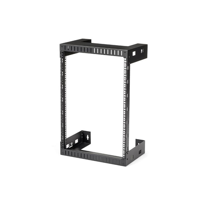 StarTech.com 15U 19" Rack di rete per montaggio a parete a 2 staffe - Rack a muro profondo 12"/30cm a telaio aperto. Rack per