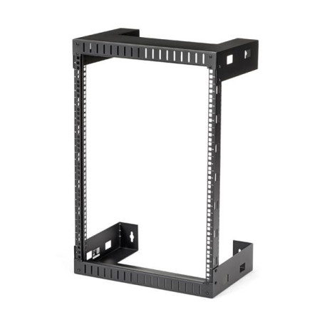 StarTech.com 15U 19" Rack di rete per montaggio a parete a 2 staffe - Rack a muro profondo 12" 30cm a telaio aperto. Rack per