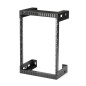 StarTech.com 15U 19" Rack di rete per montaggio a parete a 2 staffe - Rack a muro profondo 12"/30cm a telaio aperto. Rack per