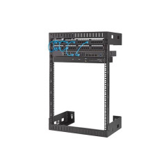 StarTech.com 15U 19" Rack di rete per montaggio a parete a 2 staffe - Rack a muro profondo 12" 30cm a telaio aperto. Rack per