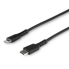 StarTech.com Cavo durevole da USB-C a Lightning da 1m nero - Cavo di alimentazione sincronizzazione in Fibra aramidica robusta