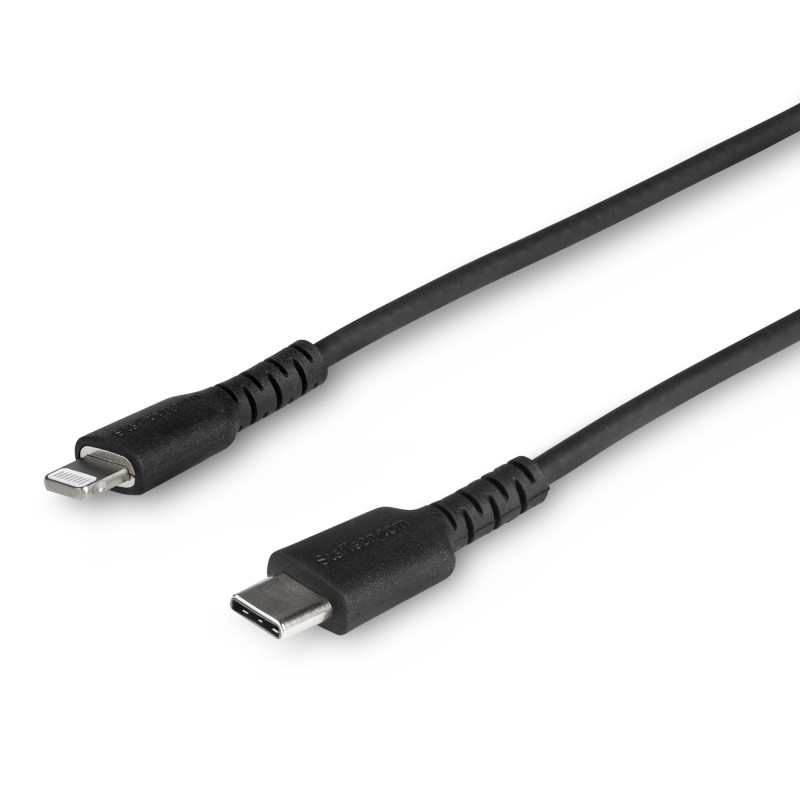 StarTech.com Cavo durevole da USB-C a Lightning da 1m nero - Cavo di alimentazione/sincronizzazione in Fibra aramidica robusta