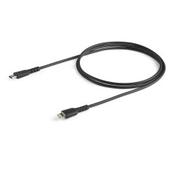 StarTech.com Cavo durevole da USB-C a Lightning da 1m nero - Cavo di alimentazione sincronizzazione in Fibra aramidica robusta